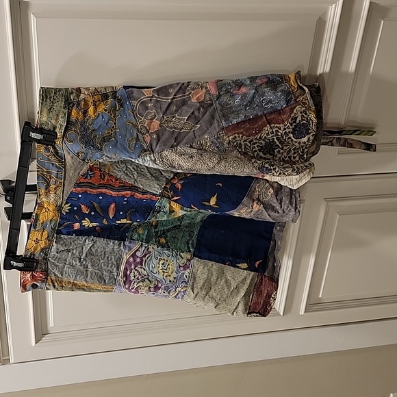 Multicolor patchwork wrap skirt - Picture 2 of 8